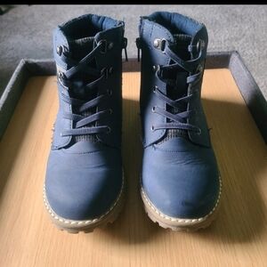 Blue Boots Bruno Marc Boys Girls Ankle Boots Side Zipper